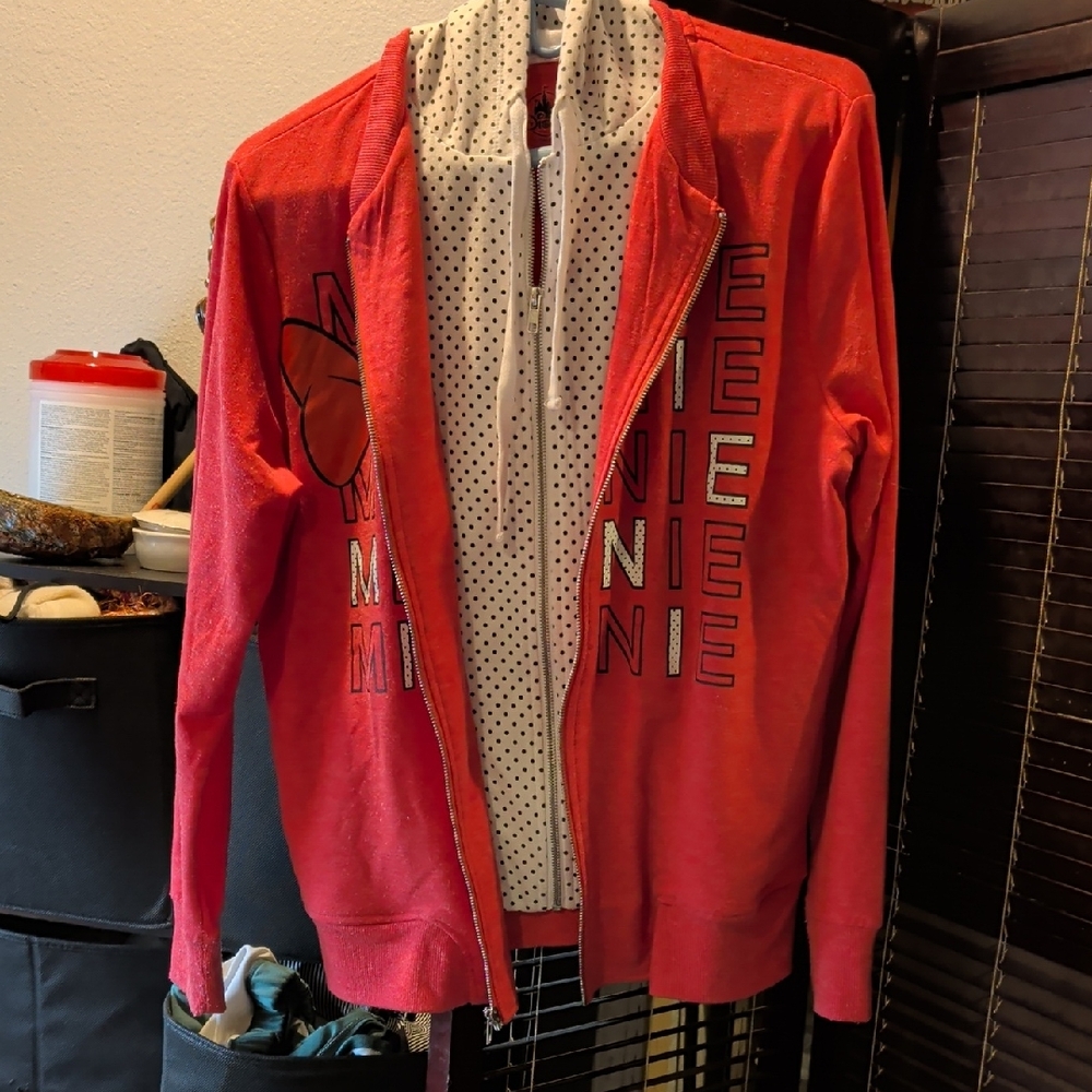 Disney Red and White Polka Dot Hoodie